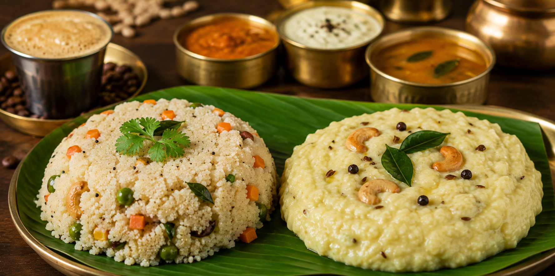 Upma and Pongal